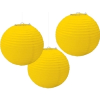 Lampióny žlté 24 cm, 3 ks