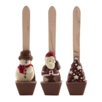 Lyžička s čokoládou a vianočnou dekoráciou mix druhov 40 g, 1 ks
