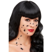 Make-up Strašidelný chrobák, čierny 18 ks