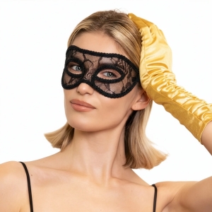 Maska karnevalová černá krajková
