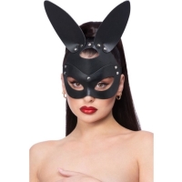 Maska koženková čierna Sexy zajac