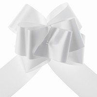 Mašlička svadobná biela 50 mm, 5 ks