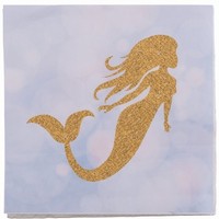 Mermaid párty, servítky s morskou vílou 33x33 cm, 20 ks