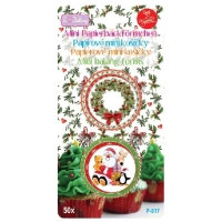 Mini koky na pralinky Veniec a Santa 50 ks