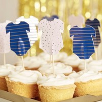 NAPICHOVTKA na cupcakes Body ruov a modr 12ks