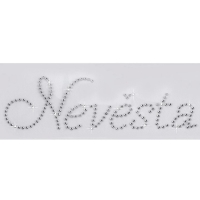 Naehovacia kamienkov aplikcia Nevesta 5,4 x 18,4 cm 1 ks