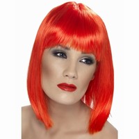 PARUKA Glam neonov erven