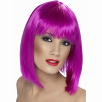 PARUKA Glam neonov fialov