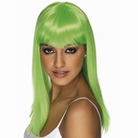 PARUKA Glamourama neonově zelená