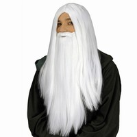 Parochňa pánska biela s dlhou bradou Čarodejník