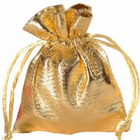 Vrecka leskl zlat 6ks 8x10cm