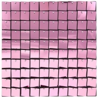 Panel dekoračný, ružový 30x30 cm, 100 štvorcov