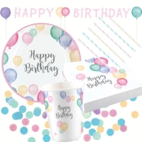Party sada - Happy Birthday pastel