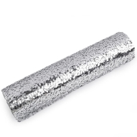 Pavuinka dekoran s glitrami strieborn 24 cm x 4,5 m