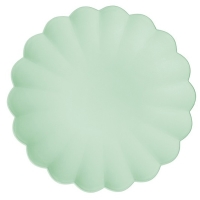 Plastov tale Frill svtle zelen 22x22 cm 4 ks