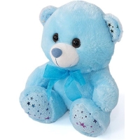 Ply�ov� medv�d modr� s ma�l� 20 cm