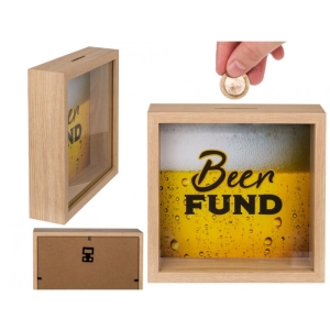 Pokladnika devn Beer fund 20 x 20 cm