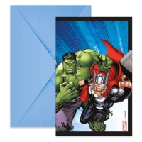 Pozvnky s oblkami Avengers Evergreen 6 ks