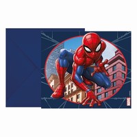 Pozvnky s oblkami "SpiderMan Crime Fighter", 6 ks