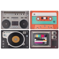 Prestieranie Retro Hi-Fi mix druhov 43,5 x 28,5 cm 1 ks