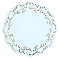 Prostrn svtle modr s ornamenty 35,5 cm