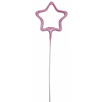 Prskavka glitrová Hviezda ružová 17,8 cm