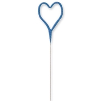 Prskavka glitrová Srdce modré 17,8 cm