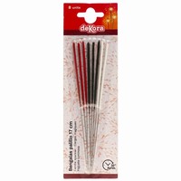 Prskavky na tortu mix farieb 17 cm, 8 ks