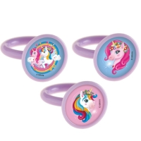 Prstienok plastov Unicorn mix motvov 1 ks