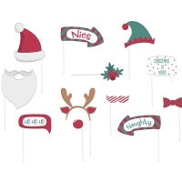 Rekvizity do fotokoutku Merry Christmas 12 ks