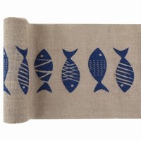 ERPA stolov prrodn s modrmi rybkami 28cm/3m