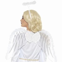 SET Anjel Trblietavé krídla 70x45cm a svätožiara