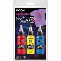 Set farieb na textil 3D Neon UV erven/lt/modr