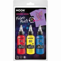 Set farieb na textil 3D Neon UV erven/lt/modr