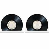 Set Vinylov dosky dekoran na podstavci 9 x 6, 5 cm 3 ks