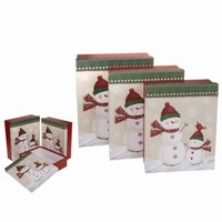 SADA darčekových boxov Snehuliaci 36,2x29,5x11cm 3ks
