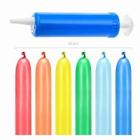 Balenie pastelových modelovacích balónikov mix farieb s pumpičkou