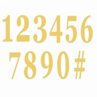 Balenie samolepiacich číslic zlaté 14 cm 12 ks