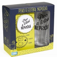 Pohr na pivo s otvrakom a s eskm textom "Pivo a fotbal nepok"