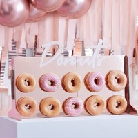 STENA na donuty metalick Rose Gold 55x33x23cm