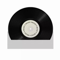Stojanček na menovku Vinylová platňa 3,5 cm (4 ks)