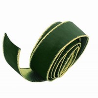 STUHA velrov tmavo zelen so zlatm okrajom 4 cm/10 m