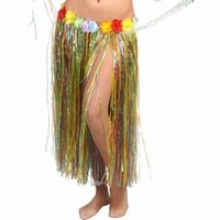 Sukňa havajská strapcová farebná 75 cm