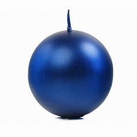 Sviečka guľa metalická 6 cm Navy blue