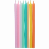 Sviečky pastelové viacfarebné 10 cm – 24 kusov