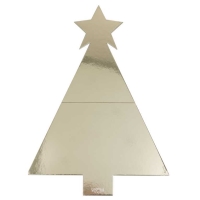 Servírovacia doska na občerstvenie Vianočný stromček zlatý 56 x 40 cm