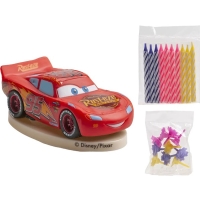 Set Cars dekorace se svkami na dort