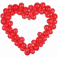 Sada balónikov Srdce červené, s rámom 160 cm