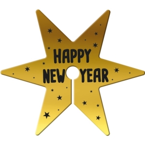 Set dekorac na skleniky Happy New Year 12 ks