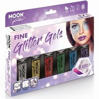 Sada glov s glitrami na tvr Moon Classic mix farieb 6 ks